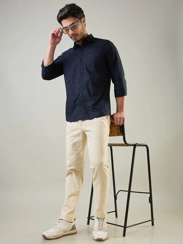 Cream Regular Fit Chinos Tim Paris