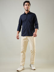 Cream Regular Fit Chinos