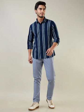 Blue Regular Fit Chinos Tim Paris