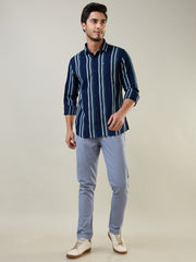 Blue Regular Fit Chinos