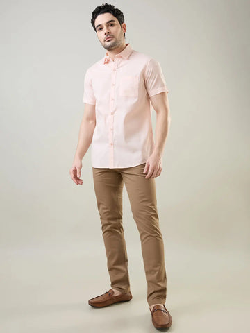Brown Slim Fit Chinos Tim Paris
