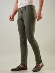 Olive Green LOUIS SLIM TAPERED Chinos TIM PARIS