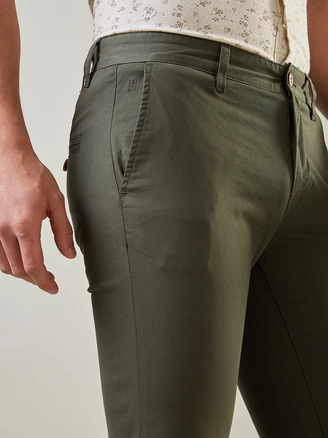 Olive Green LOUIS SLIM TAPERED Chinos TIM PARIS