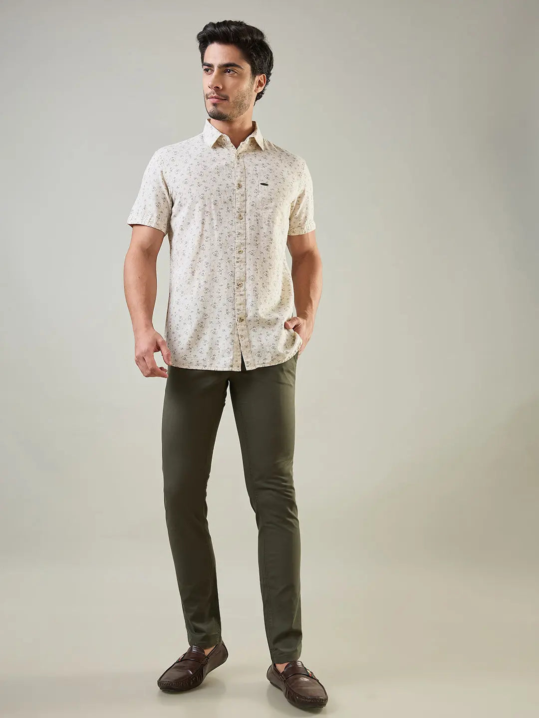 Olive Green LOUIS SLIM TAPERED Chinos TIM PARIS