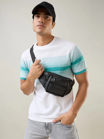 White Flat knit T-Shirt Tim Paris