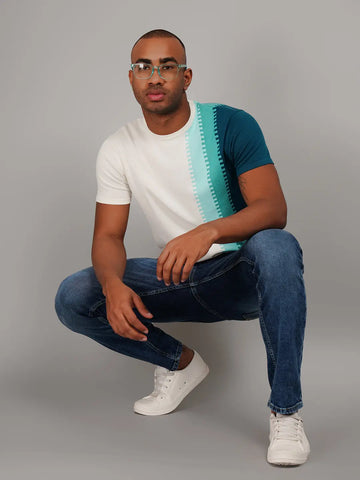 Green Flat Knit T-Shirt Tim Paris