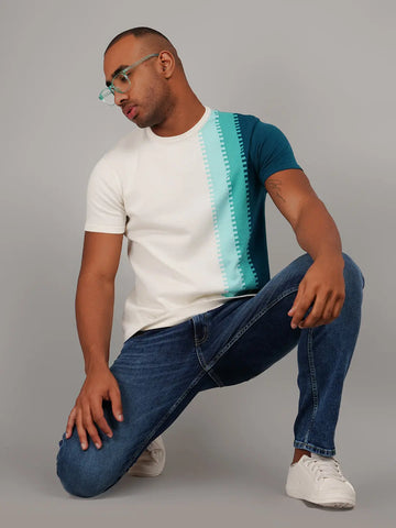 Green Flat Knit T-Shirt Tim Paris