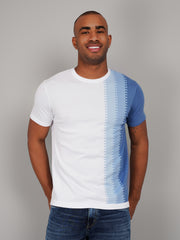 White Flanknit Round Neck Regular Fit T-shirt