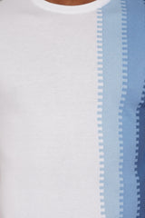 White Flanknit Round Neck Regular Fit T-shirt