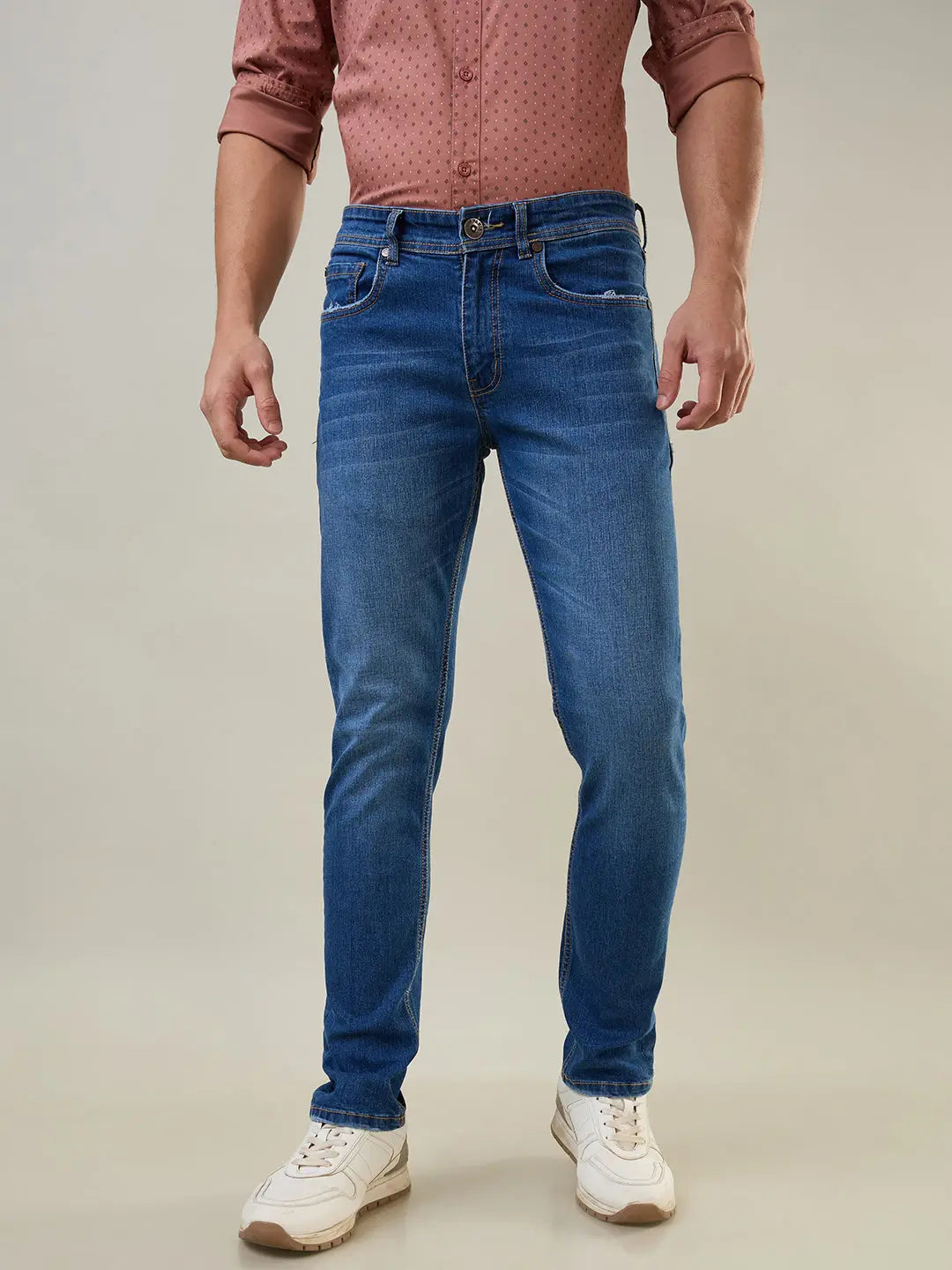 Medium Indigo FERDINAND SLIM TAPERED Jeans TIM PARIS