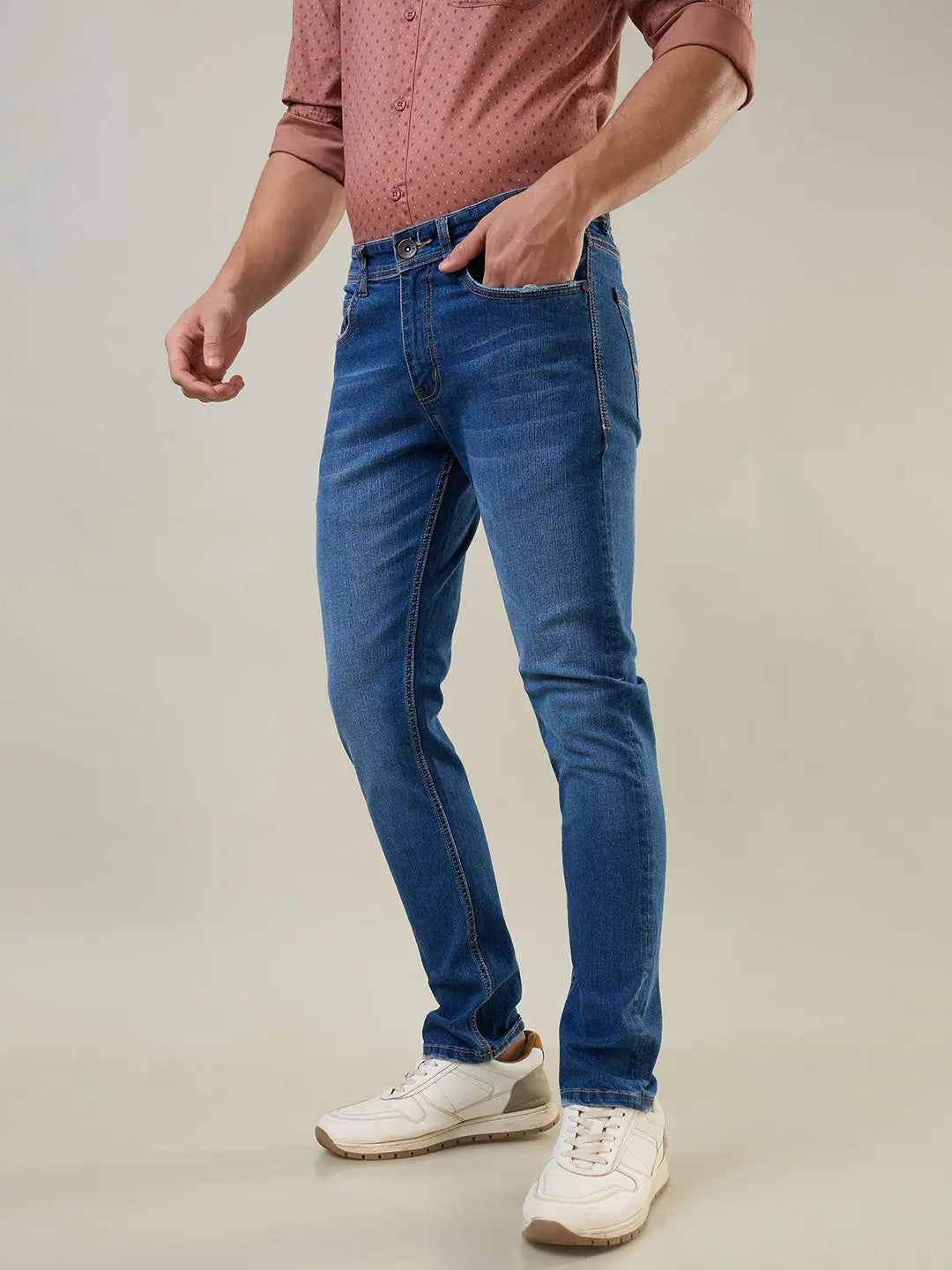 Medium Indigo FERDINAND SLIM TAPERED Jeans TIM PARIS