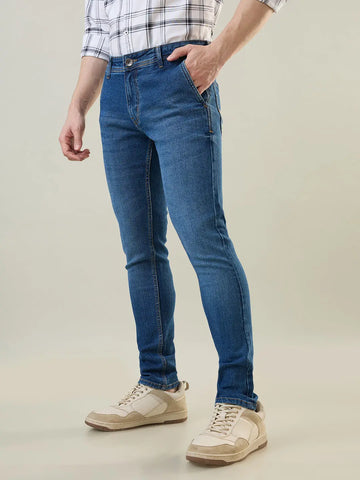 Medium Indigo Ferdinand Slim Tapered Jeans TIM PARIS