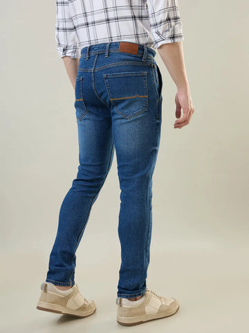 Medium Indigo Ferdinand Slim Tapered Jeans TIM PARIS