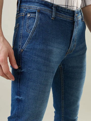 Medium Indigo Ferdinand Slim Tapered Jeans TIM PARIS