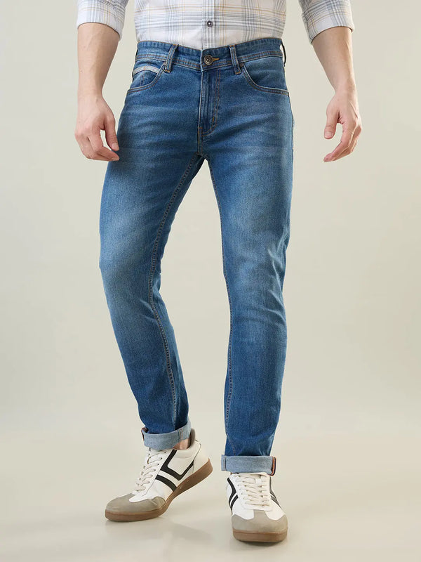 Medium Indigo Ferdinand Slim Tapered Jeans TIM PARIS