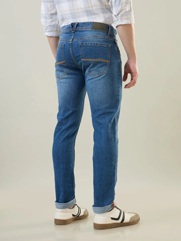 Medium Indigo Ferdinand Slim Tapered Jeans TIM PARIS
