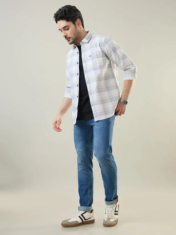 Medium Indigo Ferdinand Slim Tapered Jeans TIM PARIS