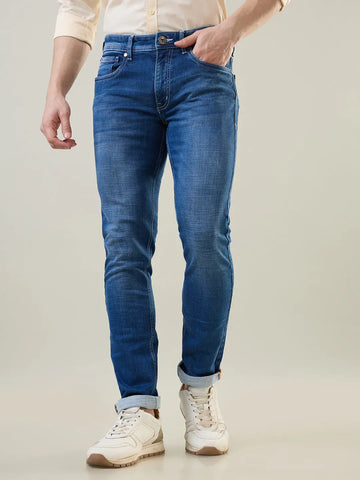Medium Indigo Ferdinand Slim Tapered Jeans TIM PARIS