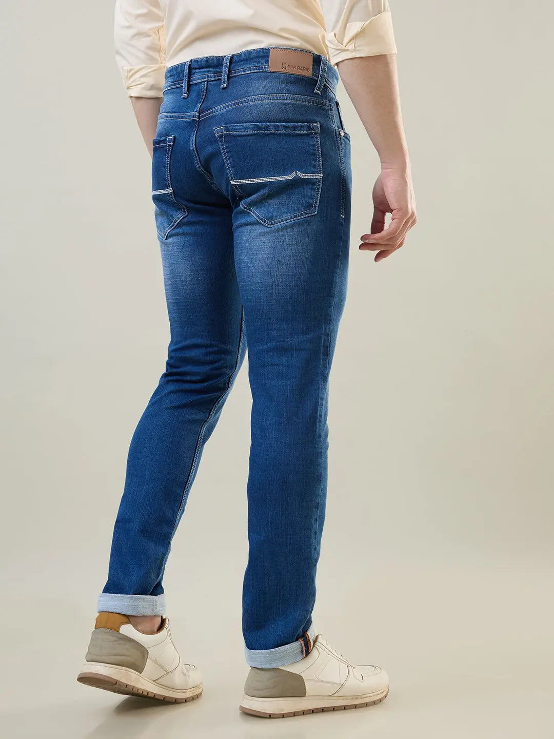 Medium Indigo Ferdinand Slim Tapered Jeans TIM PARIS