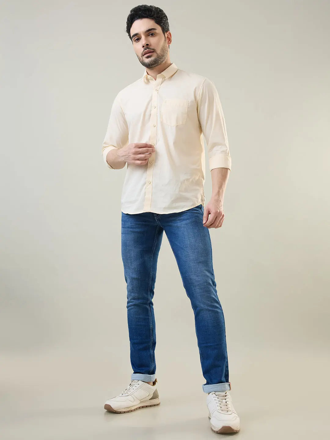 Medium Indigo Ferdinand Slim Tapered Jeans TIM PARIS