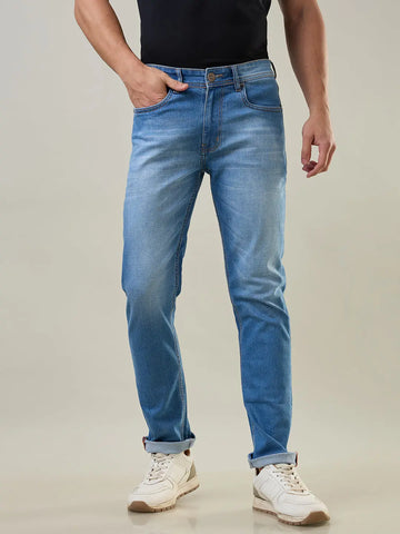 Medium Indigo Ferdinand Slim Tapered Jeans TIM PARIS