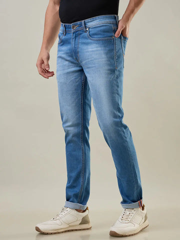 Medium Indigo Ferdinand Slim Tapered Jeans TIM PARIS
