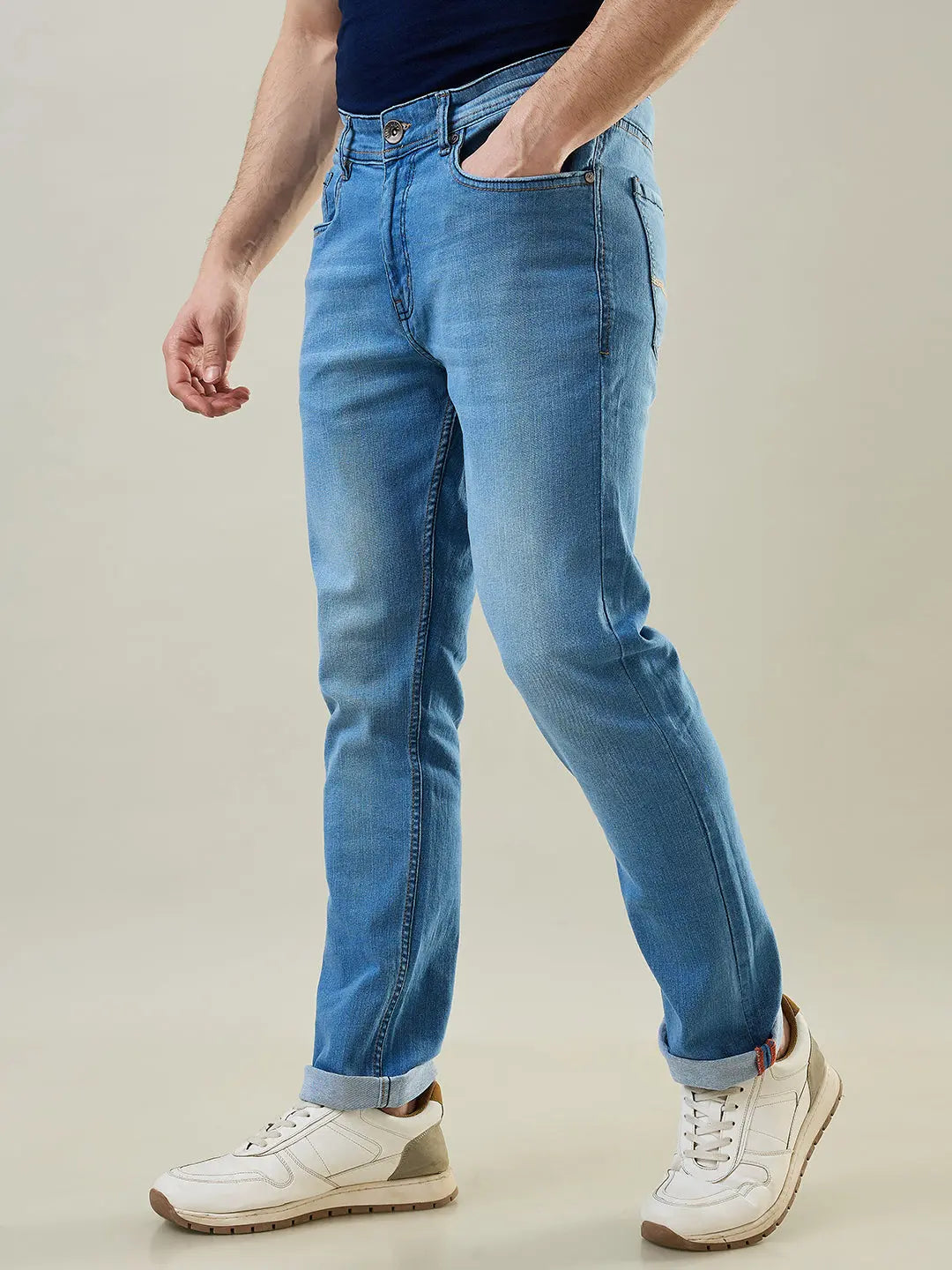 Light Indigo Parker Slim Straight Jeans TIM PARIS