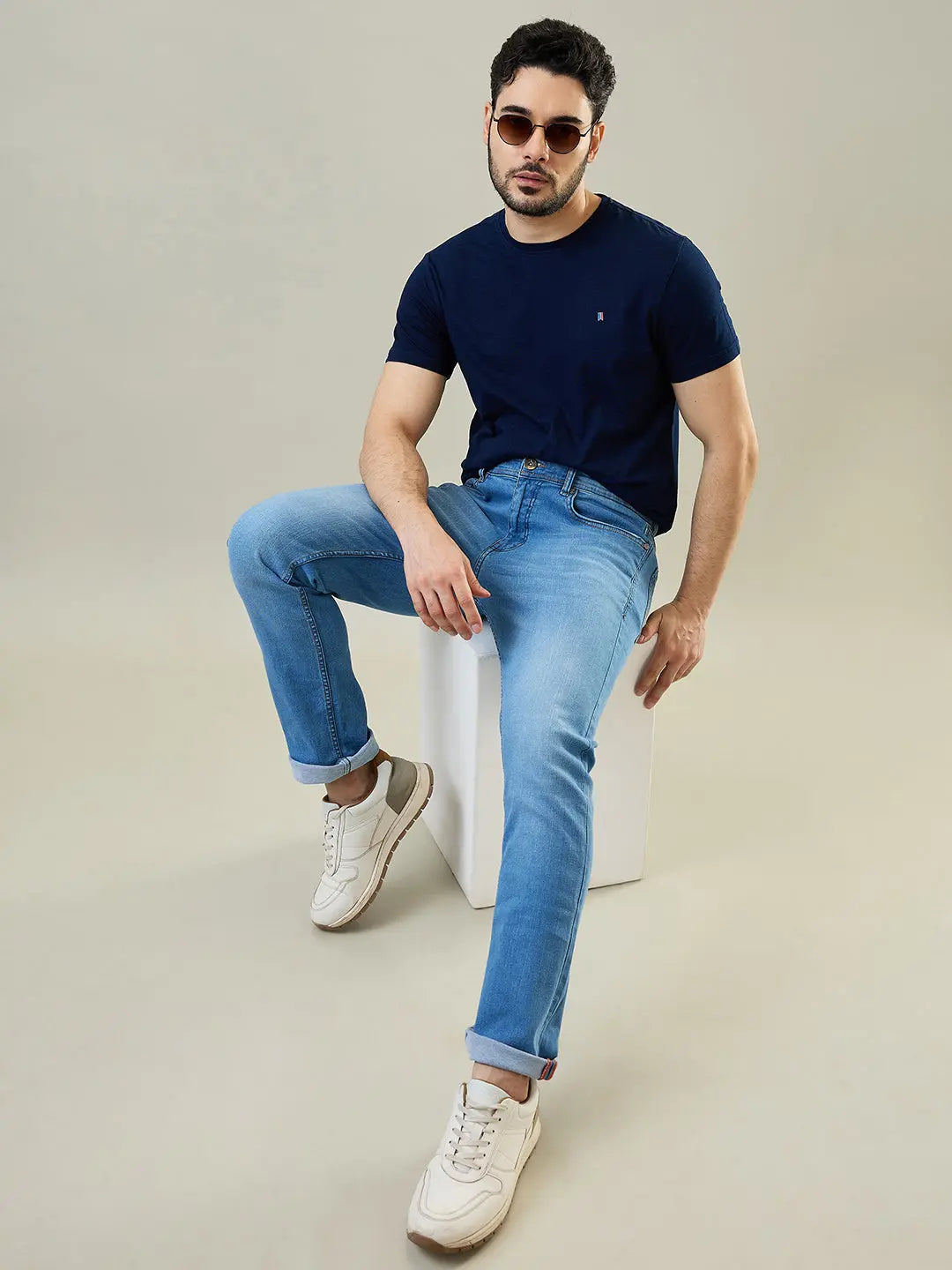 Light Indigo Parker Slim Straight Jeans TIM PARIS