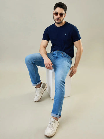 Light Indigo Parker Slim Straight Jeans TIM PARIS