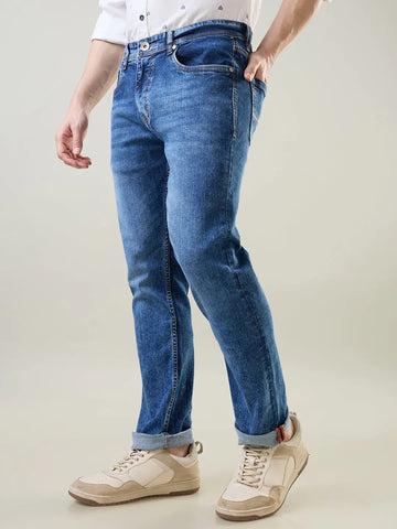 Medium Cloud Parker Slim Straight Jeans TIM PARIS
