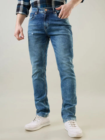 Medium Tint Parker Slim Straight Jeans TIM PARIS