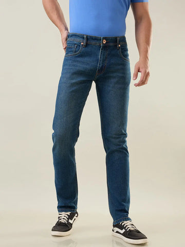 Medium Tint Parker Slim Straight Jeans TIM PARIS