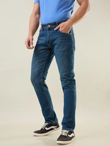 Medium Tint Parker Slim Straight Jeans TIM PARIS