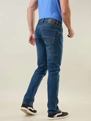 Medium Tint Parker Slim Straight Jeans TIM PARIS