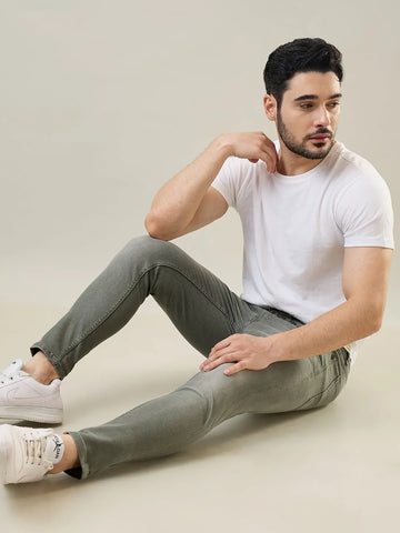 Tim Paris Jeans - Olive Green Ankle Fit Denim Tim Paris