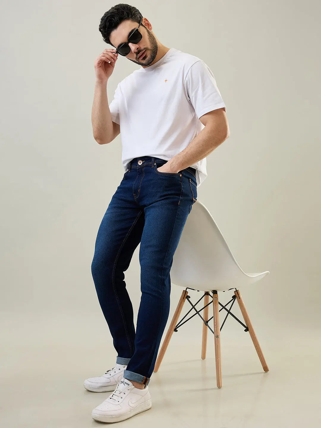 Dark Indigo Hugo Skinny Fit Denim Jeans Tim Paris