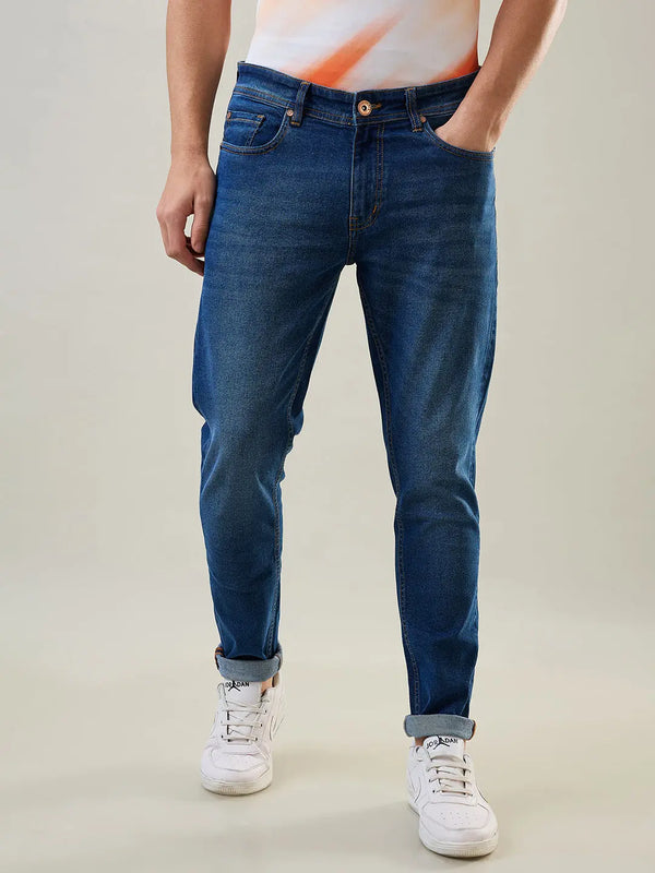Medium Indigo Skinny Fit Jeans Tim Paris