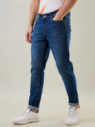 Medium Indigo Skinny Fit Jeans Tim Paris