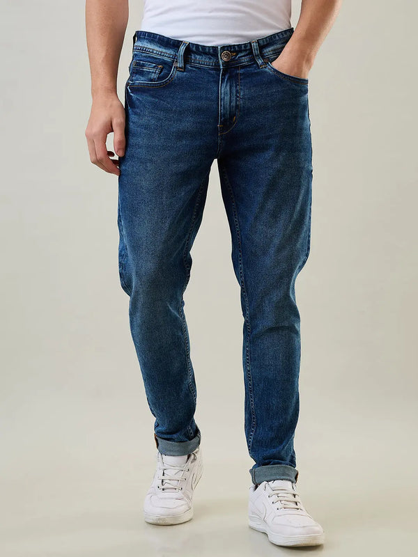 Tint Towel Blue Ferdinand Slim Tapered Fit Jeans Tim Paris