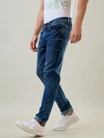 Tint Towel Blue Ferdinand Slim Tapered Fit Jeans Tim Paris