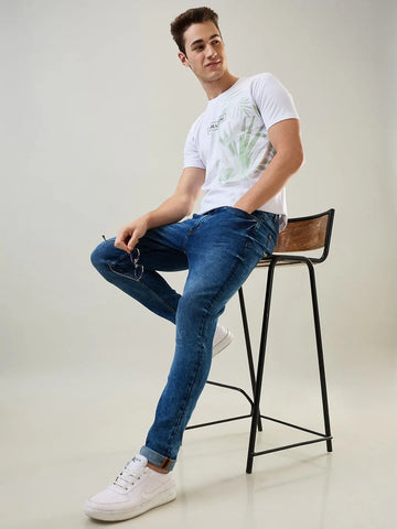 Tint Towel Blue Ferdinand Slim Tapered Fit Jeans Tim Paris