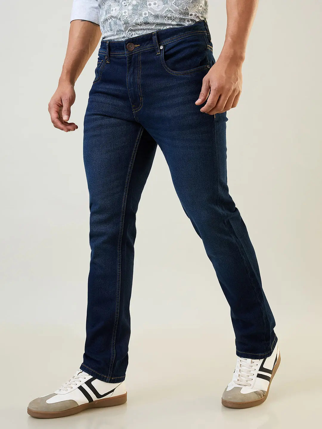 Dark Indigo Parker Slim Straight Jeans TIM PARIS