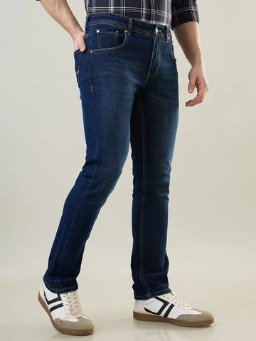 Medium Indigo Parker Slim Straight Jeans TIM PARIS