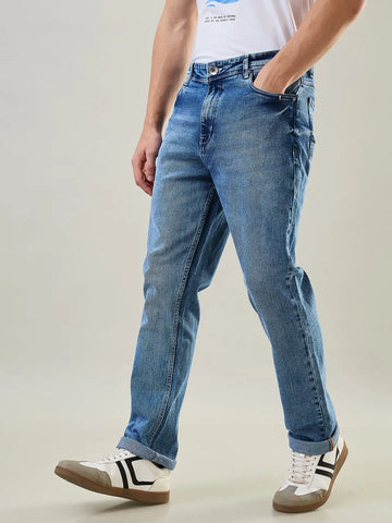 Light Indigo Logan Straight Fit Jeans Tim Paris