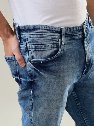 Light Indigo Logan Straight Fit Jeans Tim Paris