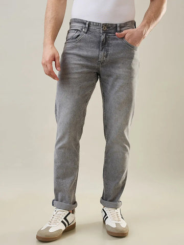 Grey Parker Slim Straight Jeans TIM PARIS