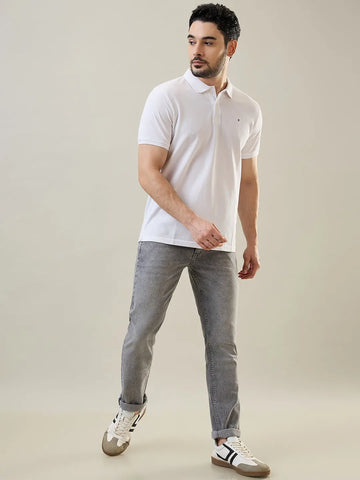 Grey Parker Slim Straight Jeans TIM PARIS
