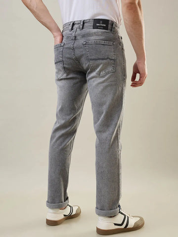 Grey Parker Slim Straight Jeans TIM PARIS