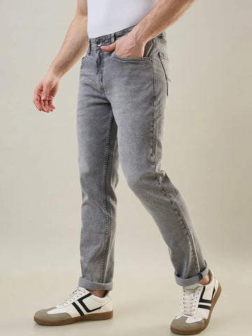 Grey Parker Slim Straight Jeans TIM PARIS