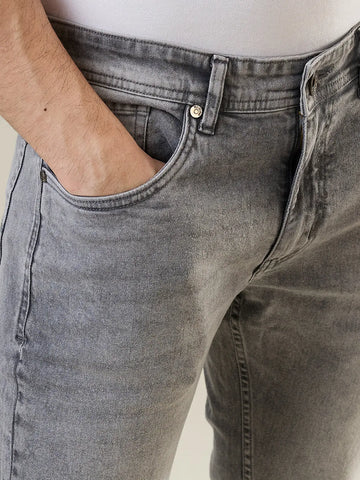 Grey Parker Slim Straight Jeans TIM PARIS